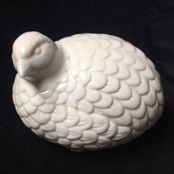 Vintage Japanese Porcelain White Quail Figurine - Picture 1 of 6